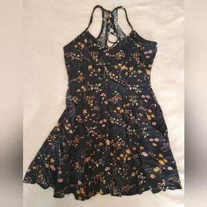 Halter Floral Print Dress